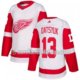 Adidas Maillot de Hockey Detroit Red Wings Pavel Datsyuk 13 2017-2018 Blanc Authentic - Homme